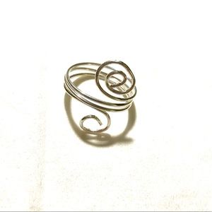 925 Sterling circular ring. Adjustable ring
